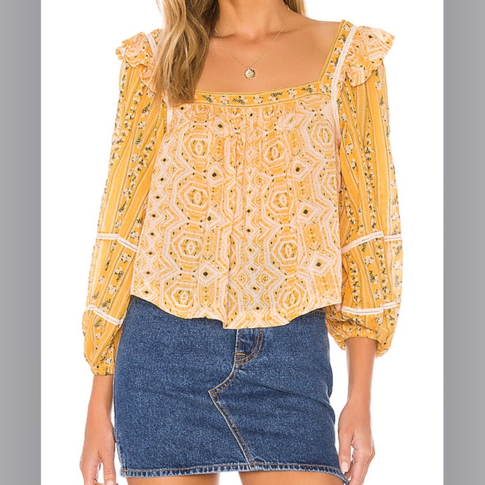 Free People Mostly Meadow Blouse (S)